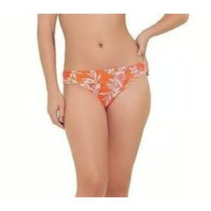 Ninety Nine Degrees Orange Tropical Bikini Hipster Swim Bottom